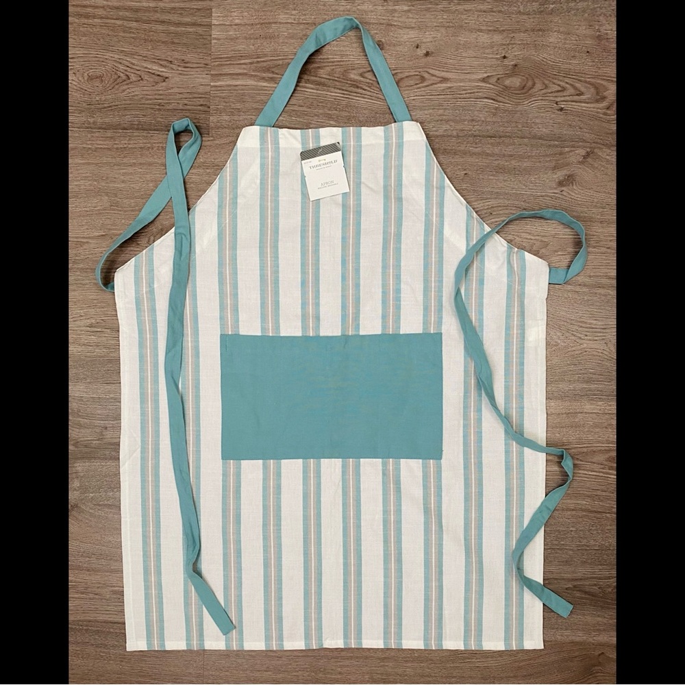 Threshold Blue and White Striped Kitchen Apron